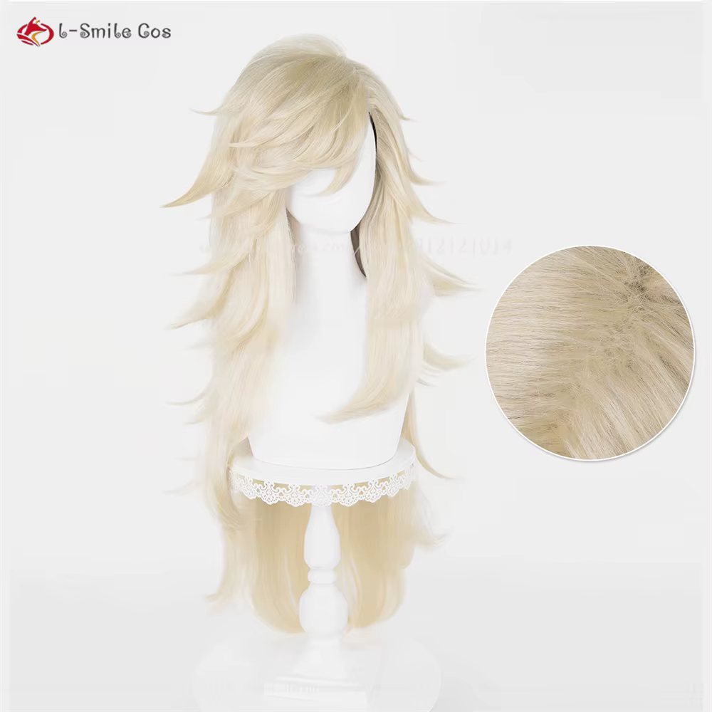 Douma Cosplay perruque 100 cm perruques dorées pour hommes femmes unisexe
