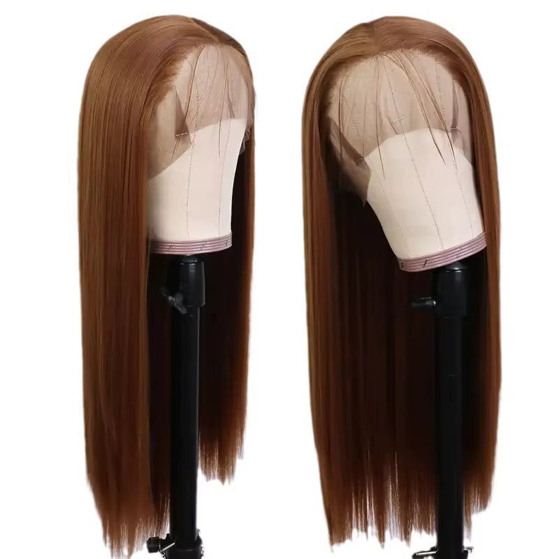 Perruque longue et lisse pour femme