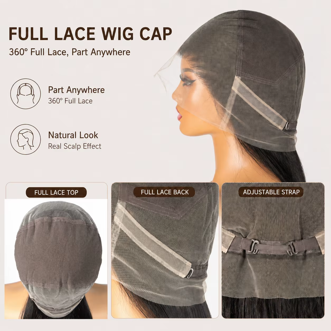 Perruque Lace Front Wig Body Wave 360 HD