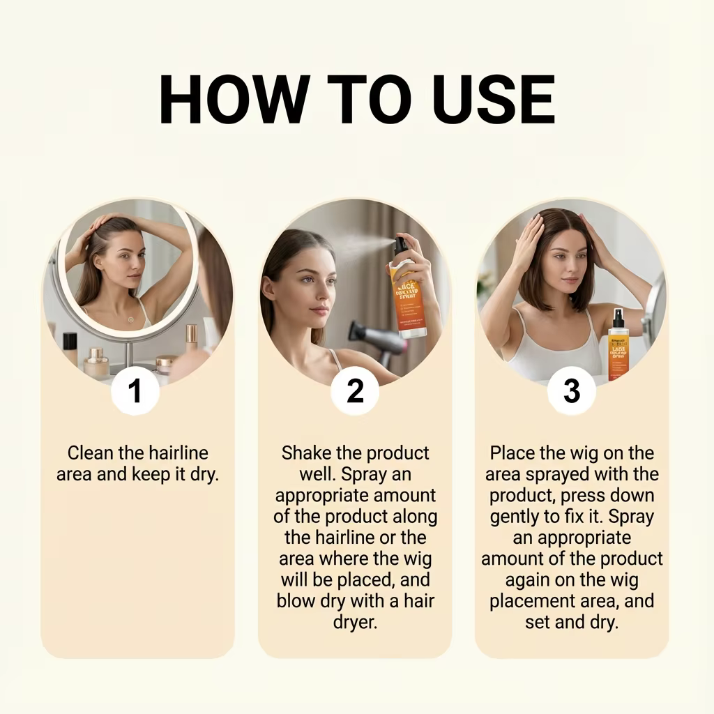 Spray adhésif pour perruque en dentelle 100 ml