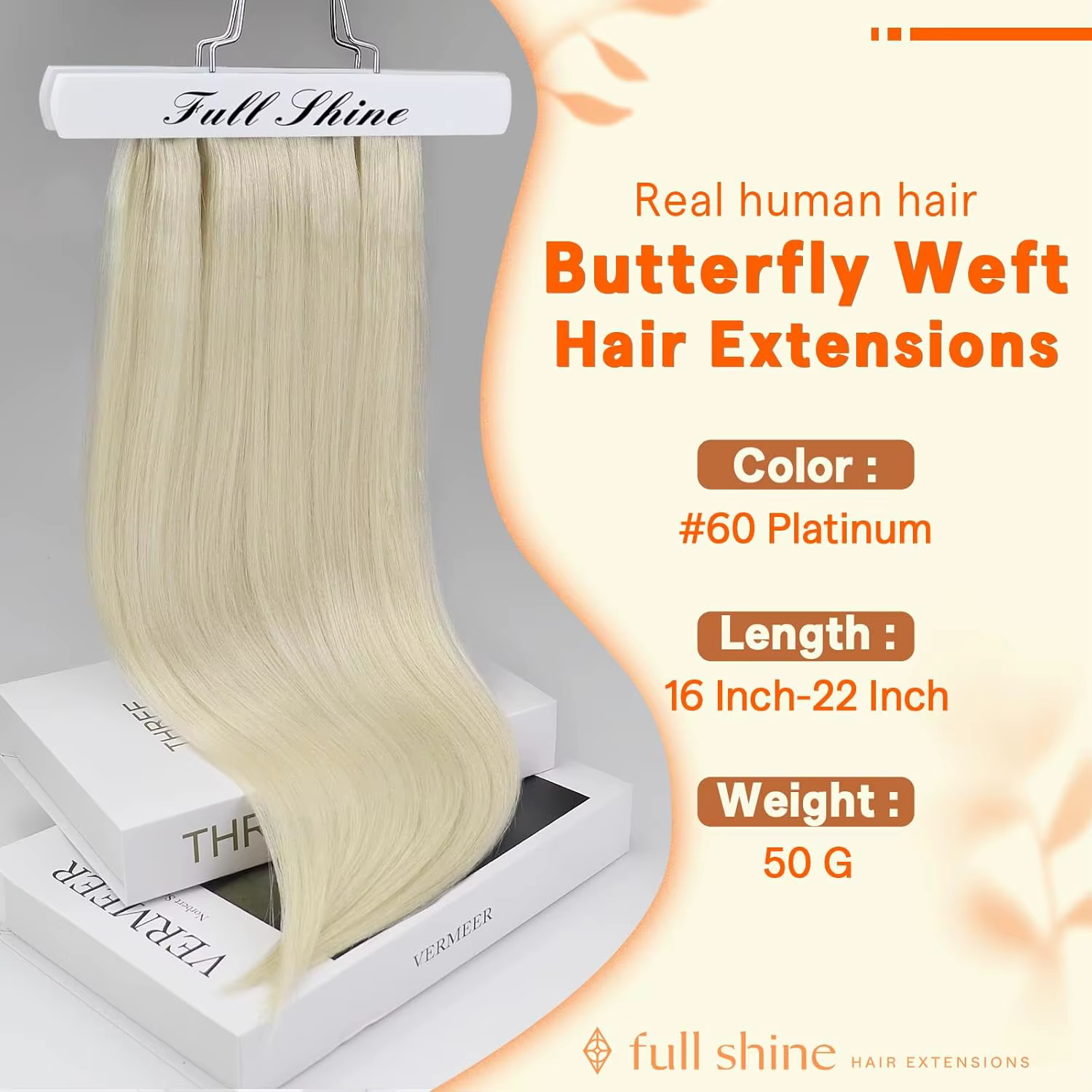 Extensions de cheveux de trame de papillon de couleur unie pleine brillance 50G
