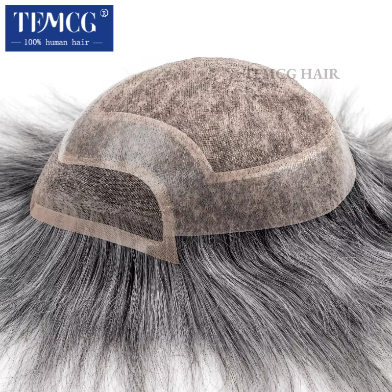 Perruque Lace Front Wig haline naturelle pour hommes