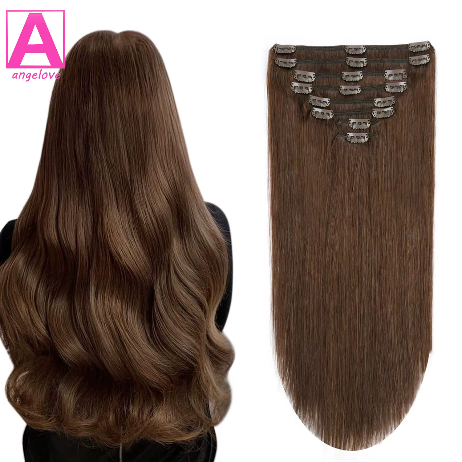 Extensions de cheveux à clipser pour femmes