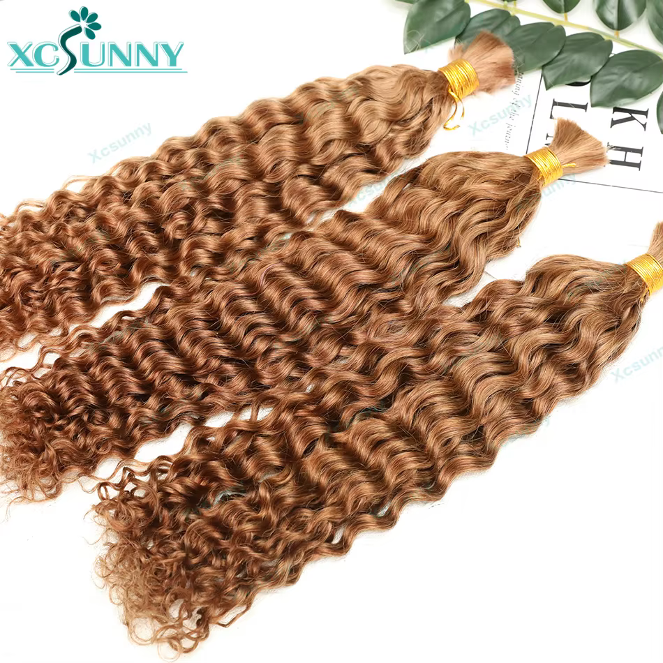 Boho tresses Extensions de cheveux humains paquets en vrac