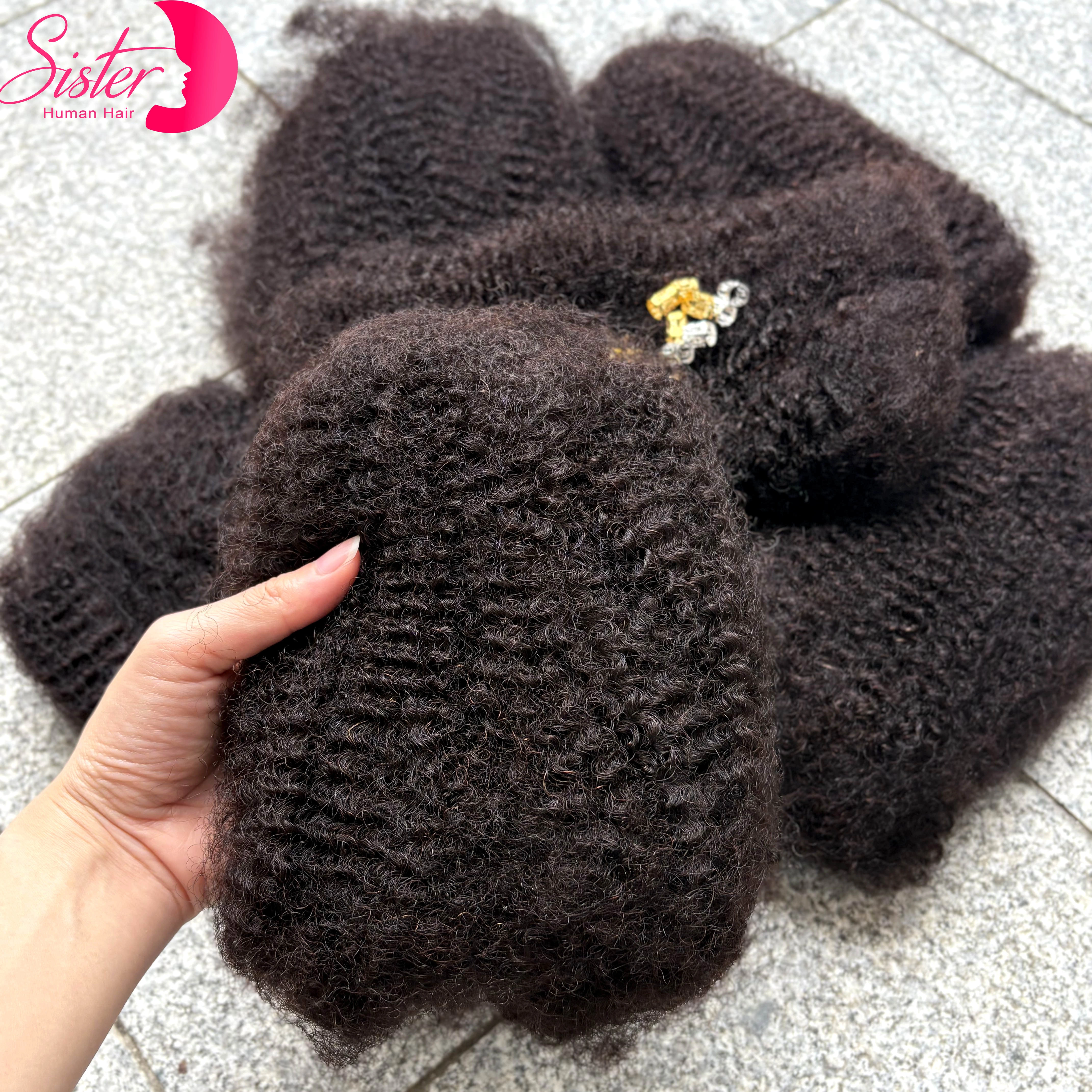 10-18 pouces 4C Afro crépus en vrac Extensions de cheveux humains sans trame 30 ou 50 g/paquet brésilien Remy