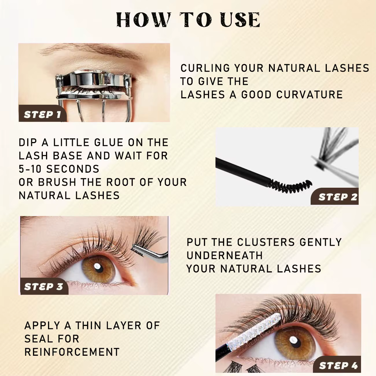 Kit d'Extensions de Cils Individuels à Faire Soi-Même