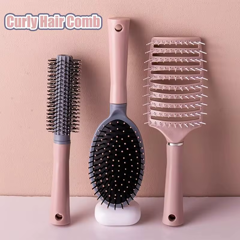 Brosse démêlante à coussin d'air antistatique pour coiffure et perruques bouclées