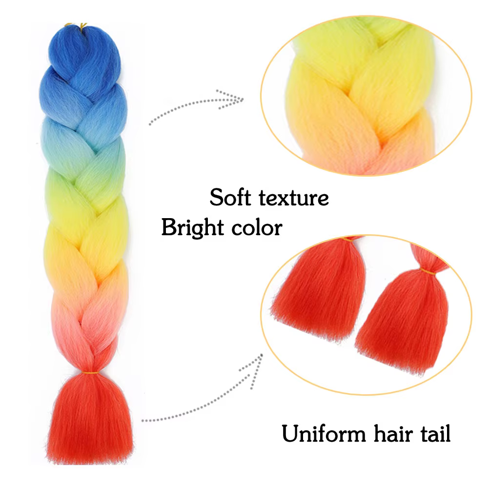 AZCalls EEN-Extensions de Tresses Synthétiques Afro Ombrées