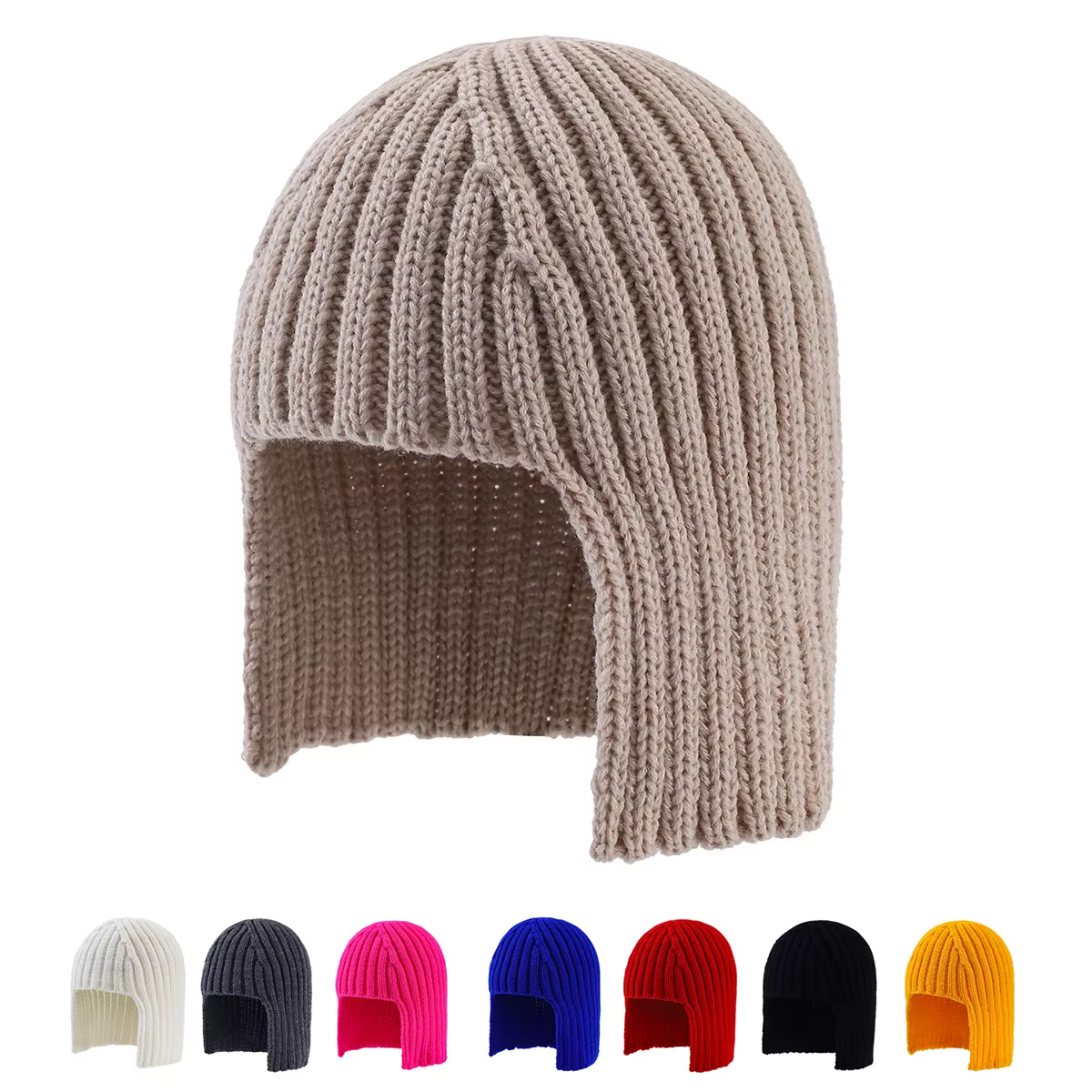 Bonnet tricoté avec perruque intégrée pour femme – Style tendance pour l'hiver