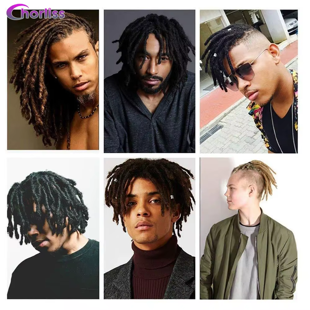 Dreadlocks Extensions synthétiques 8 pouces 10 brins Loc Dreads