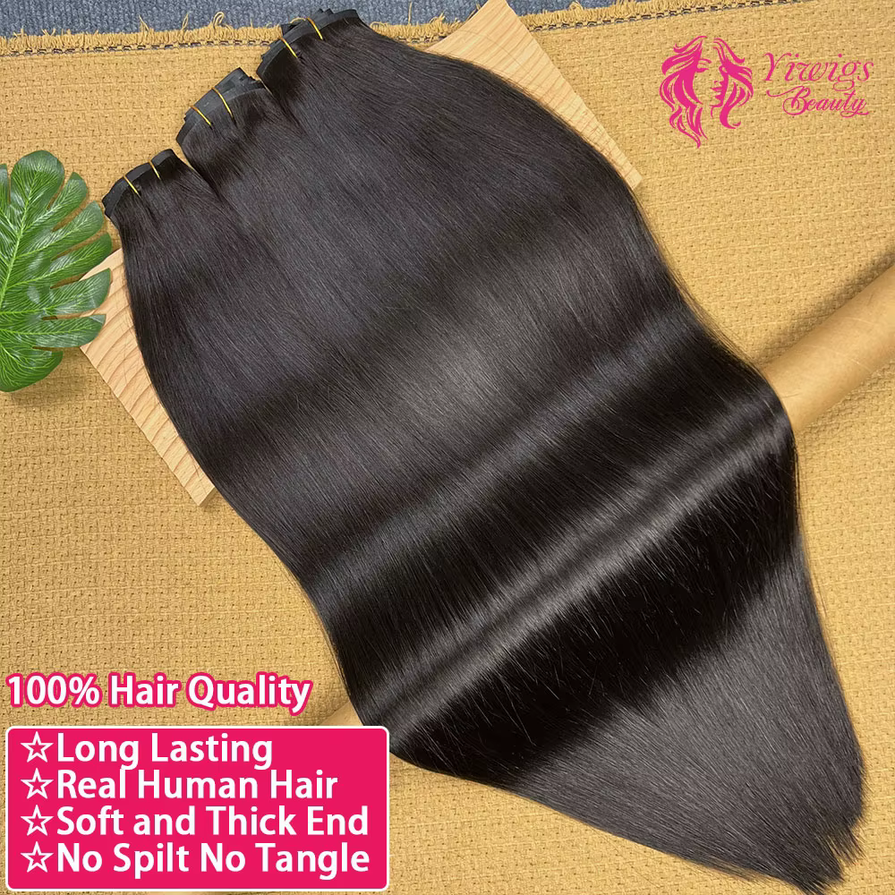 Extensions de cheveux invisibles sans couture 15A en PU