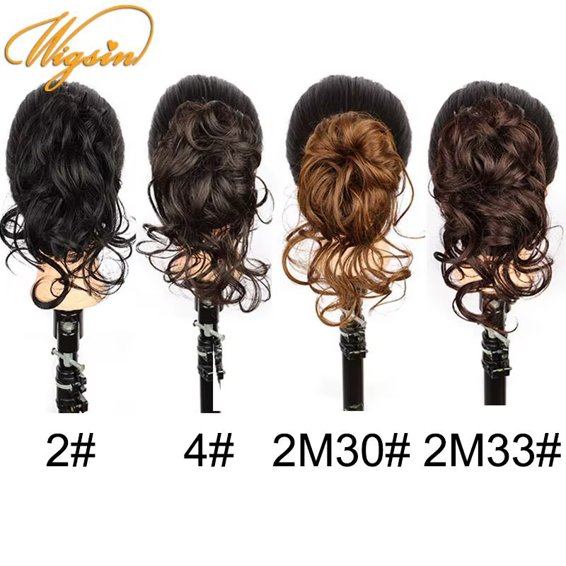 WIGSIN synthétique griffe Chignon court désordre cheveux bouclés