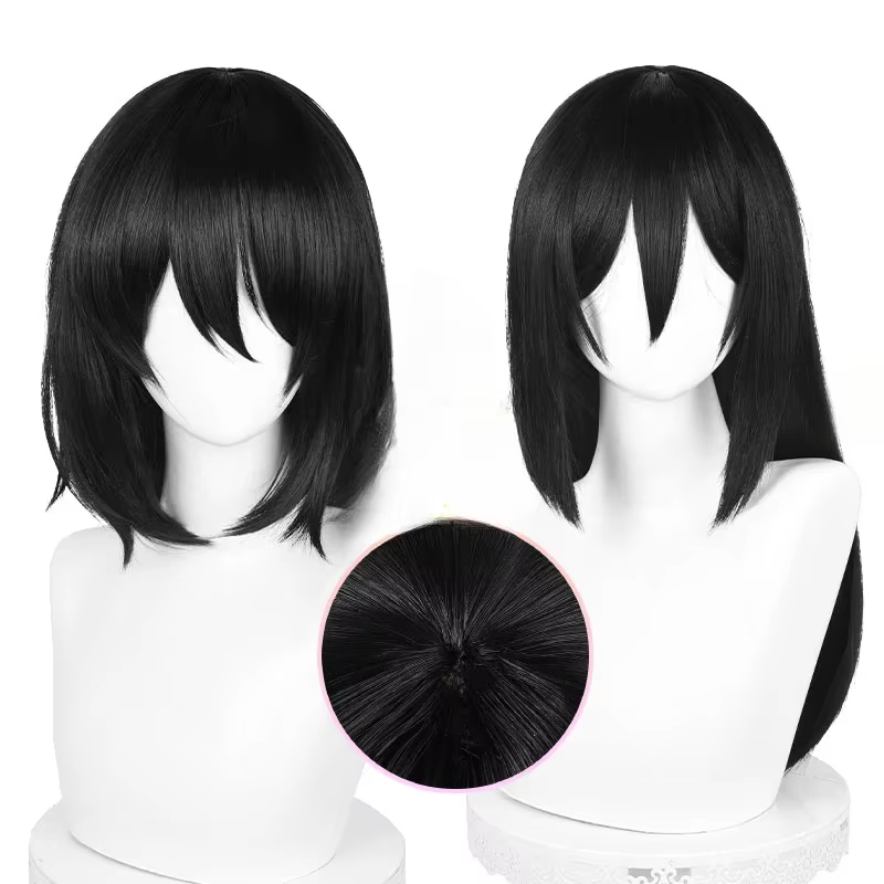 Perruque de Cosplay synthétique Titan Mikasa Ackerman pour femmes noires