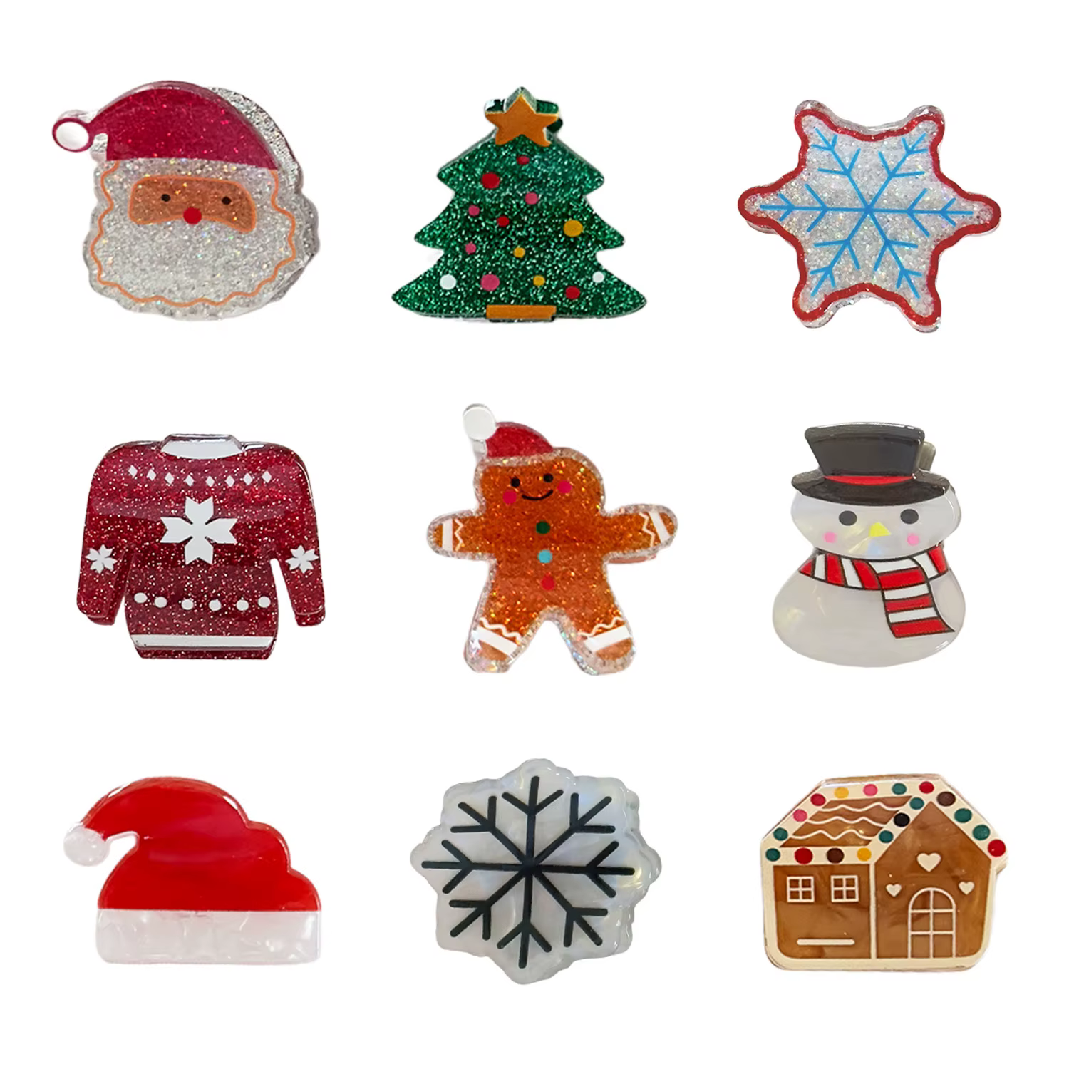 Pinces à cheveux de Noël mini-pinces à griffes