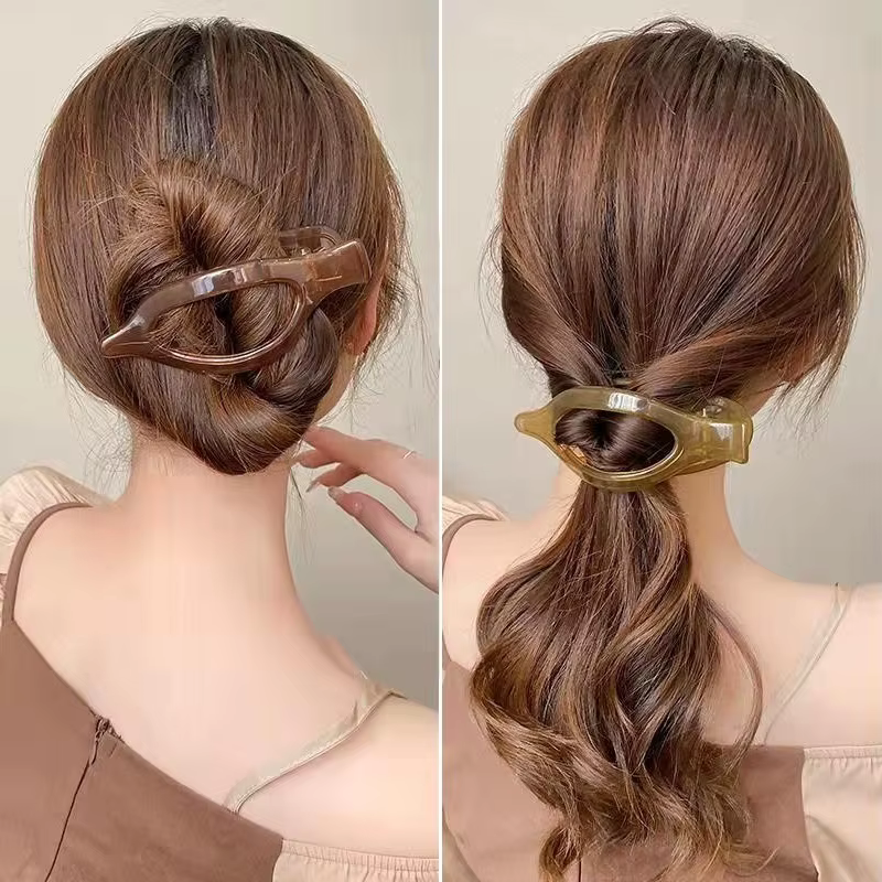 Grandes pinces à cheveux simples pour queue de cheval