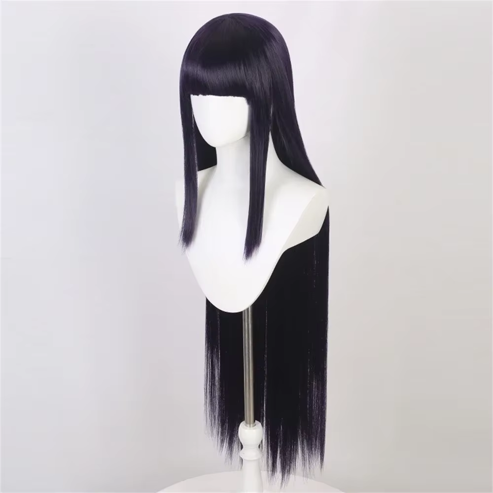 Perruque de Cosplay Anime Hinata Hyuuga bleu foncé