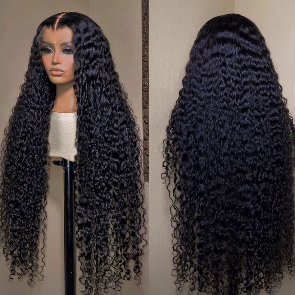250% haute densité lâche vague profonde 30 40 pouces 13x6 13x4 HD dentelle frontale perruque de cheveux humains brésilie