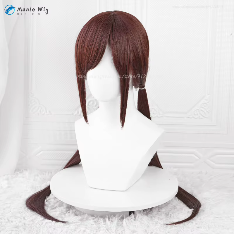 Perruque Cosplay OligMario Makinami avec Bonnet