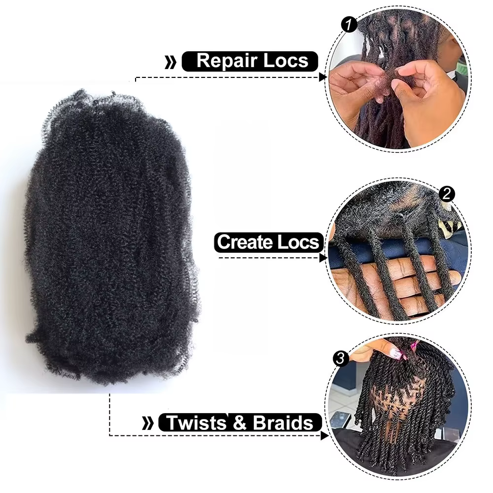 Cheveux synthétiques Kinky Marley pour tresses
