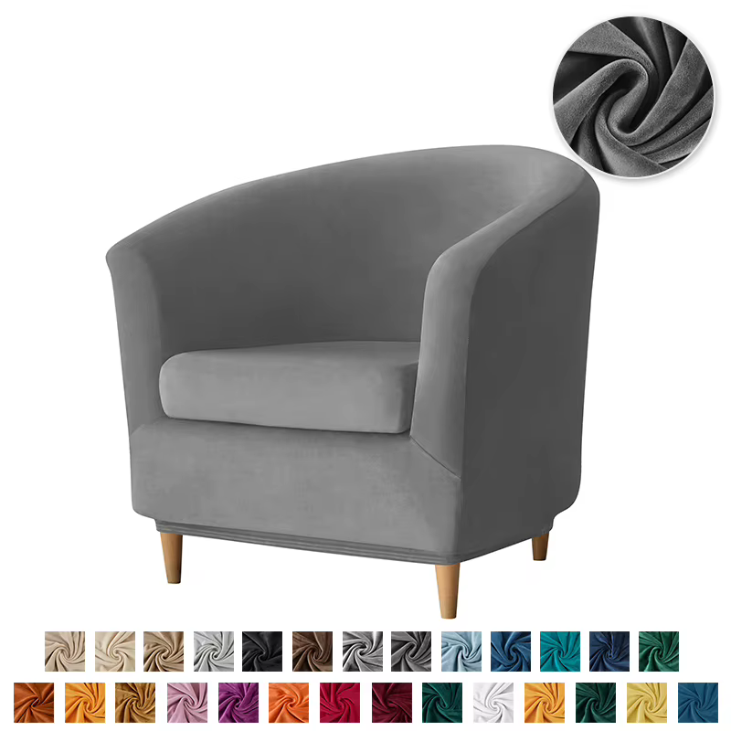 1 ensemble housse de fauteuil de baignoire en velours extensible