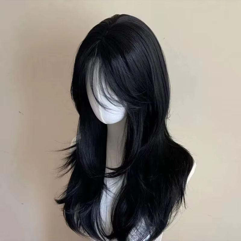 Perruque noire femme bandeau corps ondulé Rose filet à cheveux modèles en frange française haute qualité Simulation
