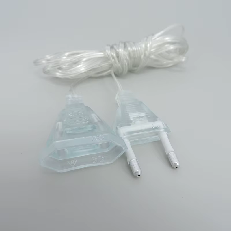 Rallonge électrique pour prise UE, câble de commutation standard, guirxiété lumineuse LED de vacances, M20, 3m, 5m