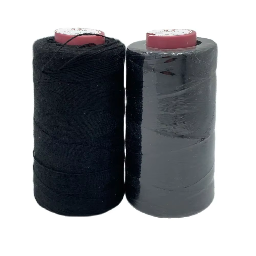 25 aiguilles en C avec 1 rouleau de fil de coton noir pour tressage de cheveux