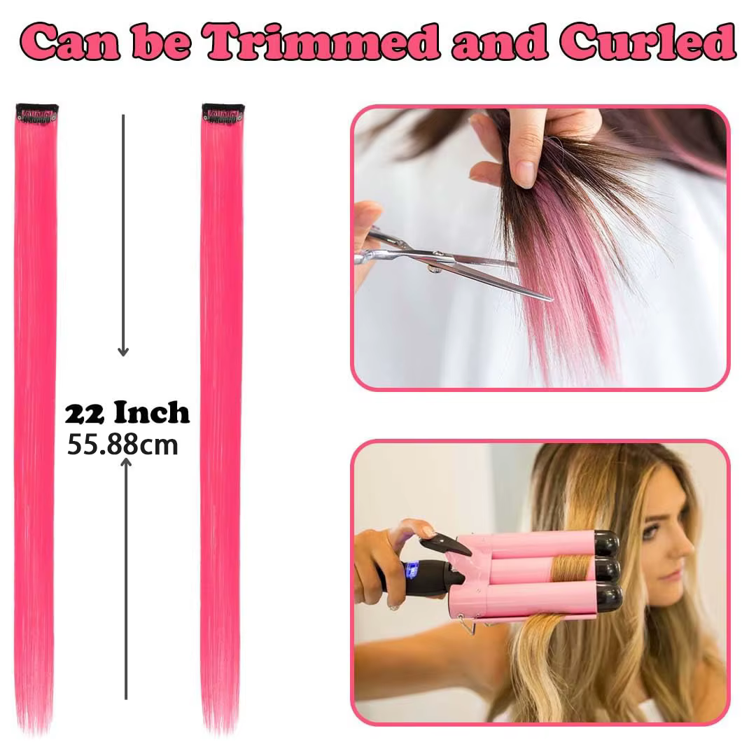Extensions de cheveux roux à clipser