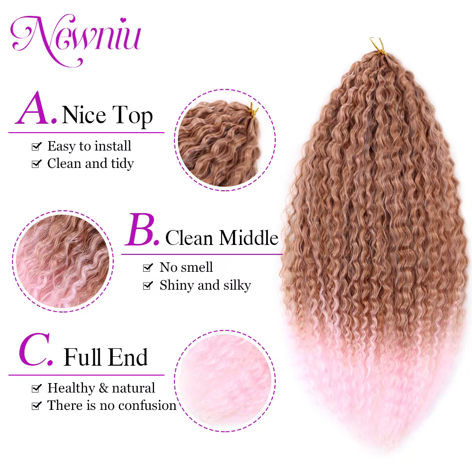Dreadlocks faits à la main Tresses au crochet Extensions de cheveux pour femmes noires