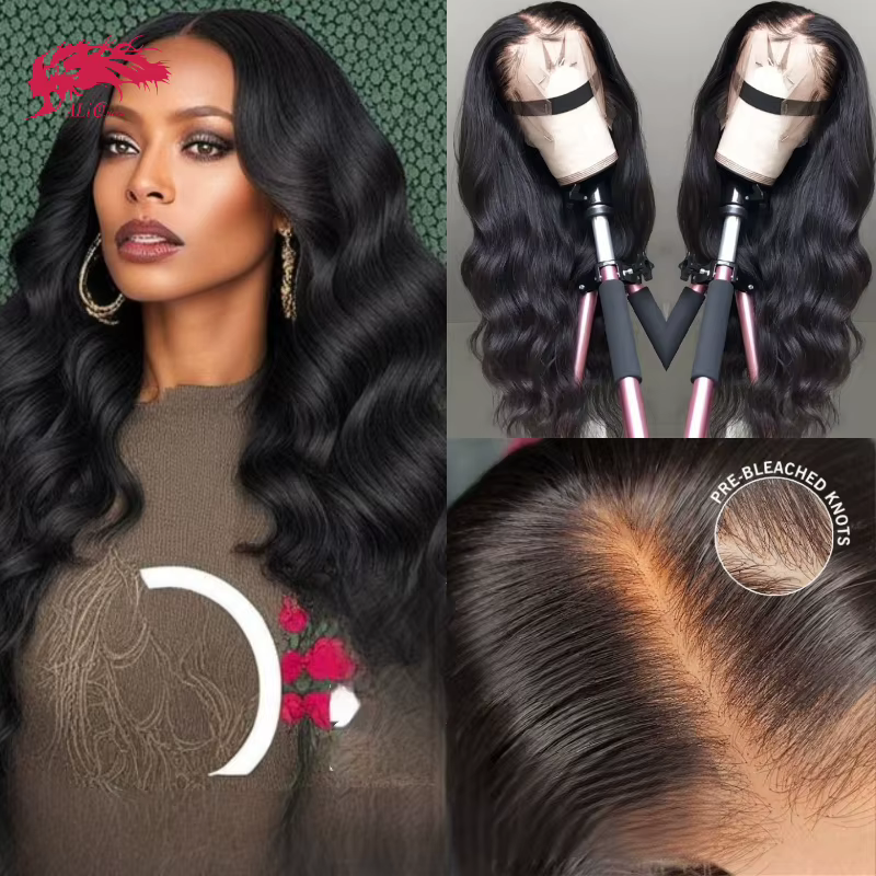 Ali Queen Body Wave HD dentelle frontale perruque transparente 13X4 & 13X6 avant vierge cheveux