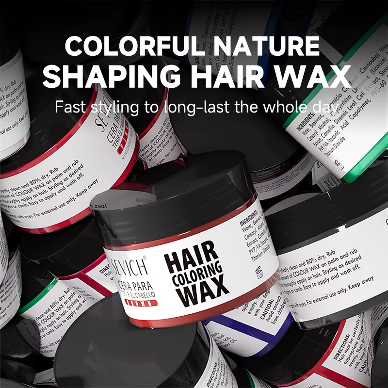 Cire de couleur de cheveux temporaire