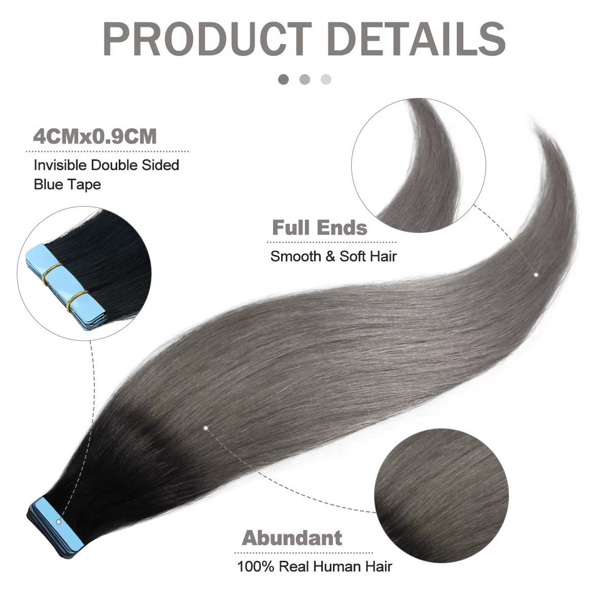 Extensions de cheveux à bandes adhésives MRS HAIR