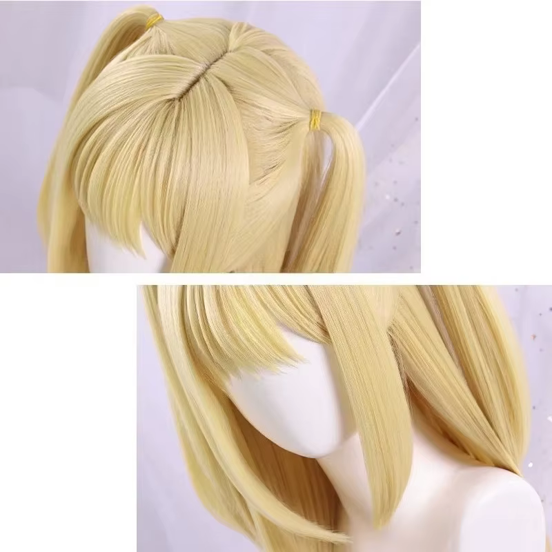 Cosplay perruque longue Style blond doré femmes
