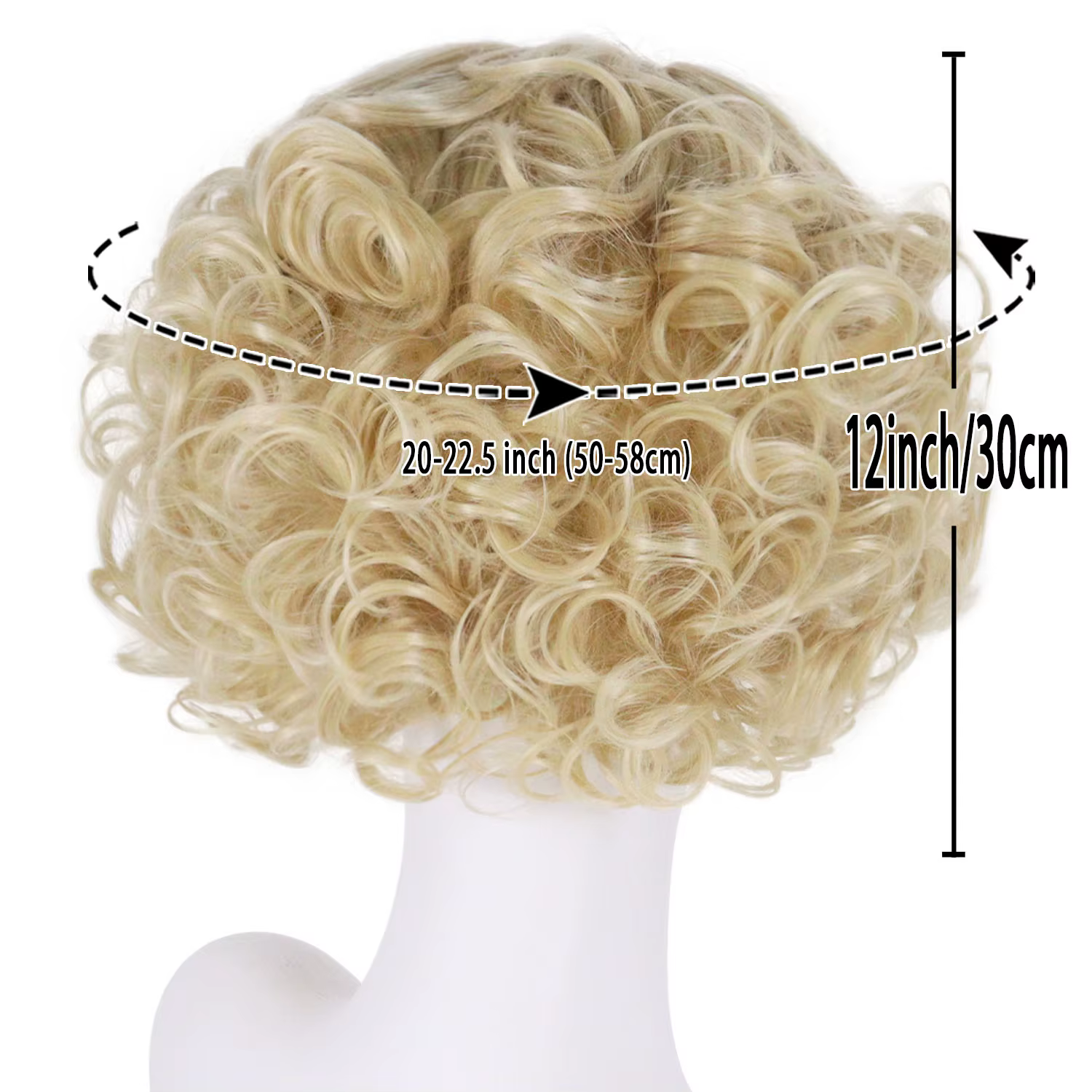Perruque synthétique courte blonde classique pour femme