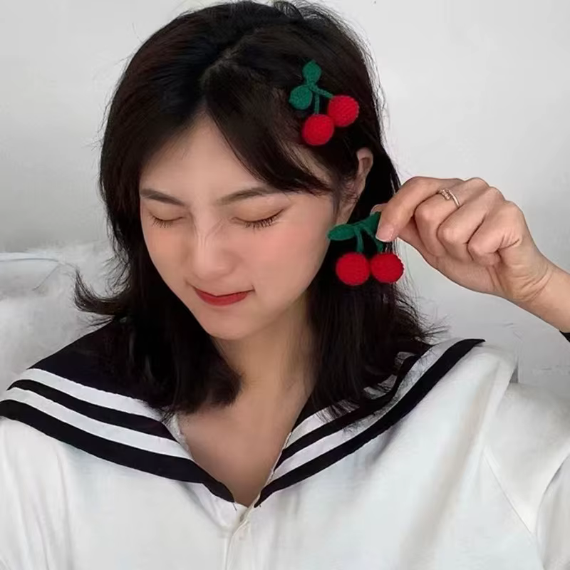 Pince à cheveux rouge populaire pour bébés filles