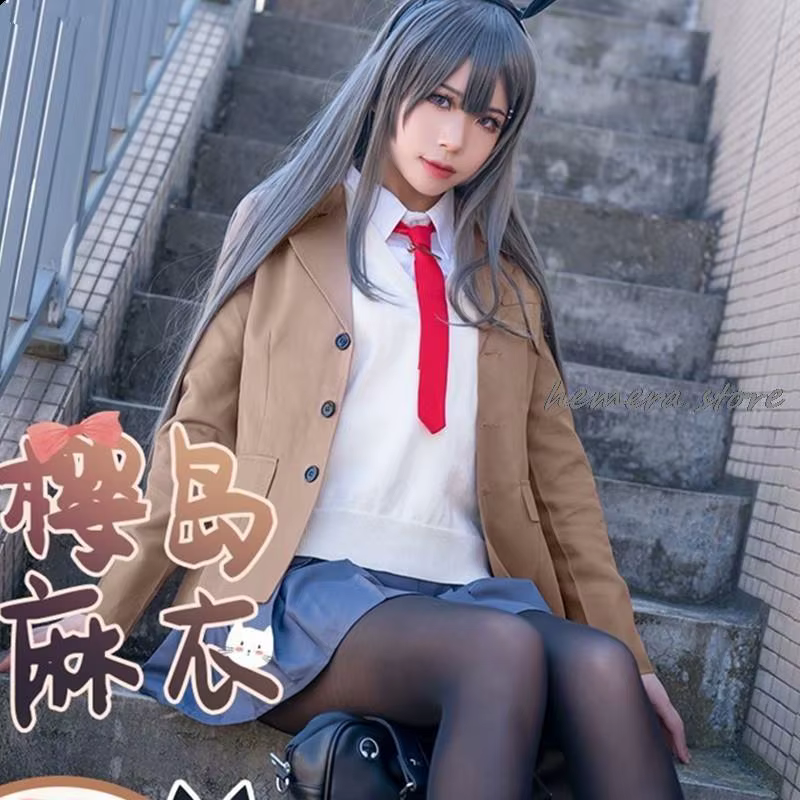 Rascal Does Not Repliof Bunny Girl Senpai Mai Sakurajima Cosplay Perruque