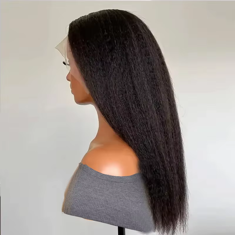 Perruque Lace Front Wig synthétique Yaki noire