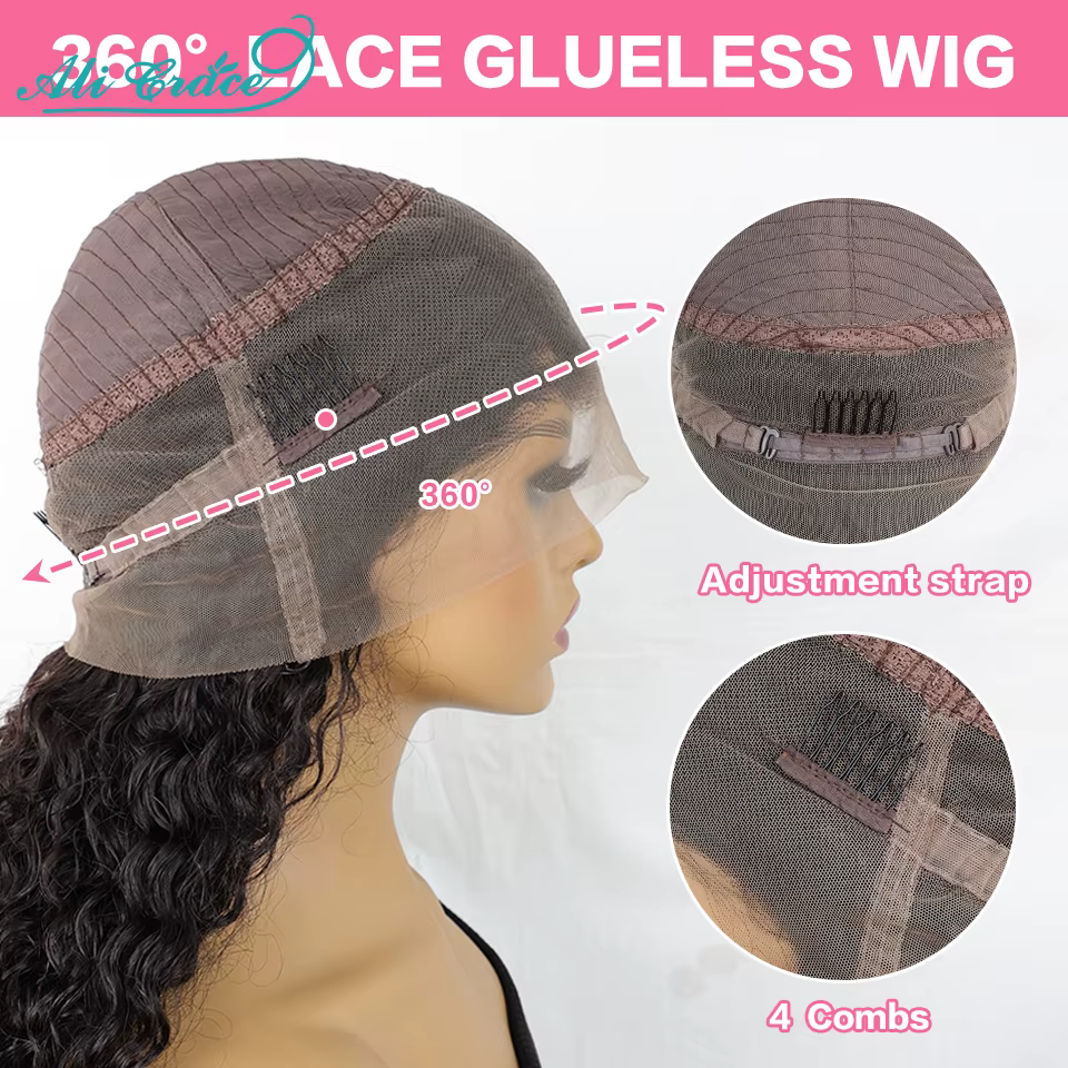 Ali Grace Perruque 360 Full Lace Frontale en Dentelle