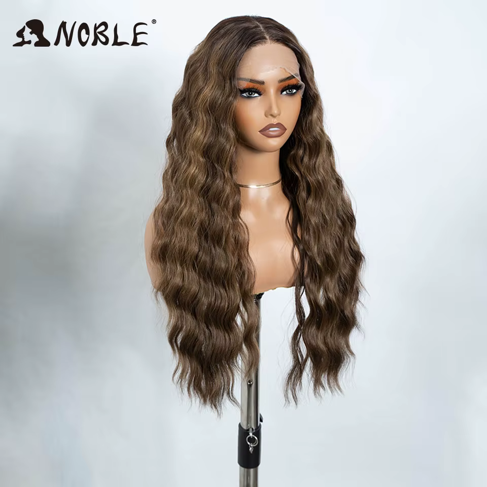 Perruque Lace Front Wig synthétique bouclée Noble