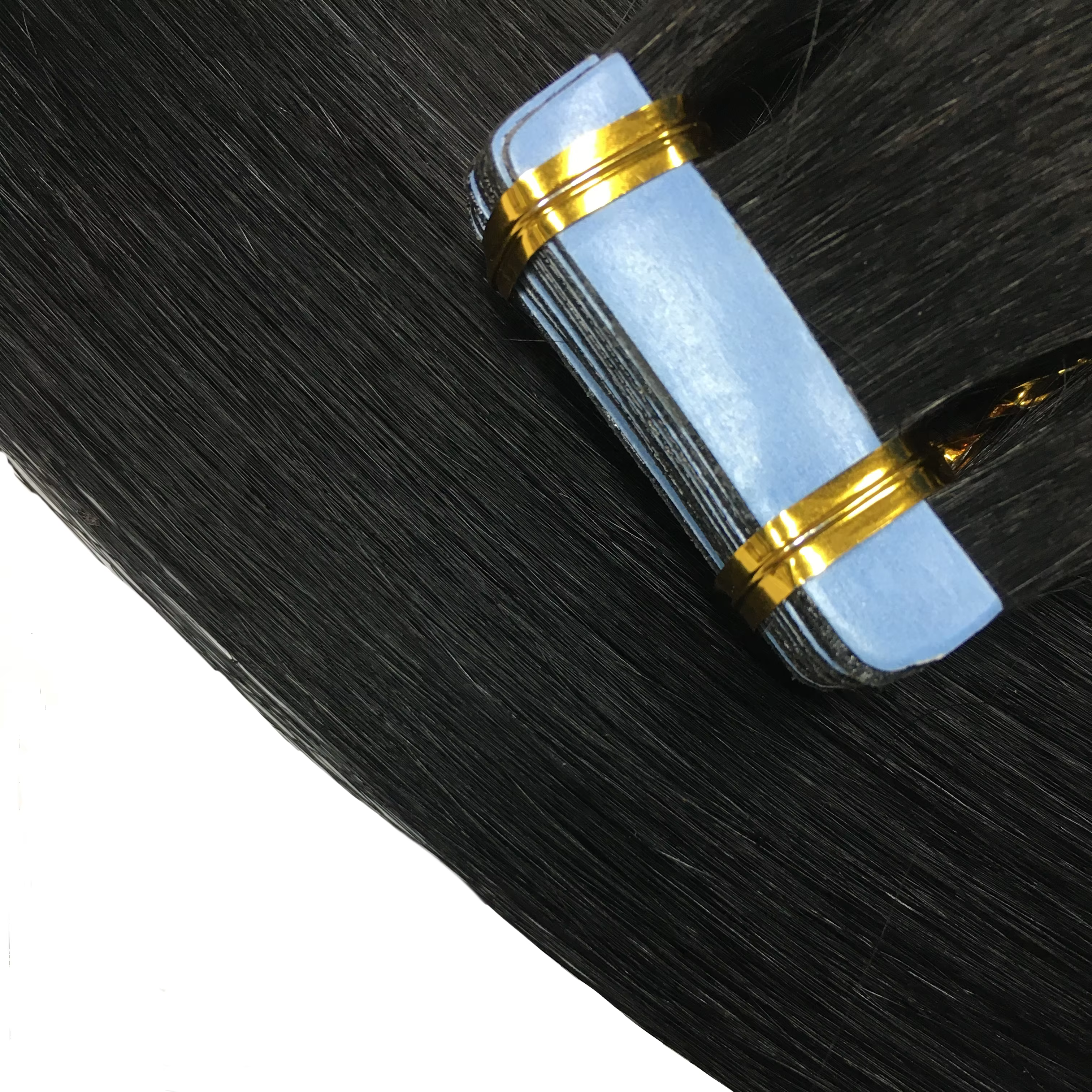 Extensions de cheveux naturels Remy lisses à bande adhésive