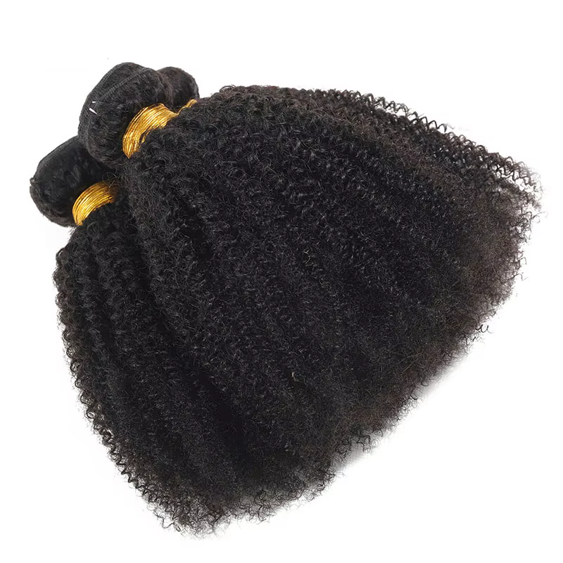 Tissage Afro bouclé et crépu avec Lace Frontal Closure d'oreille à oreille