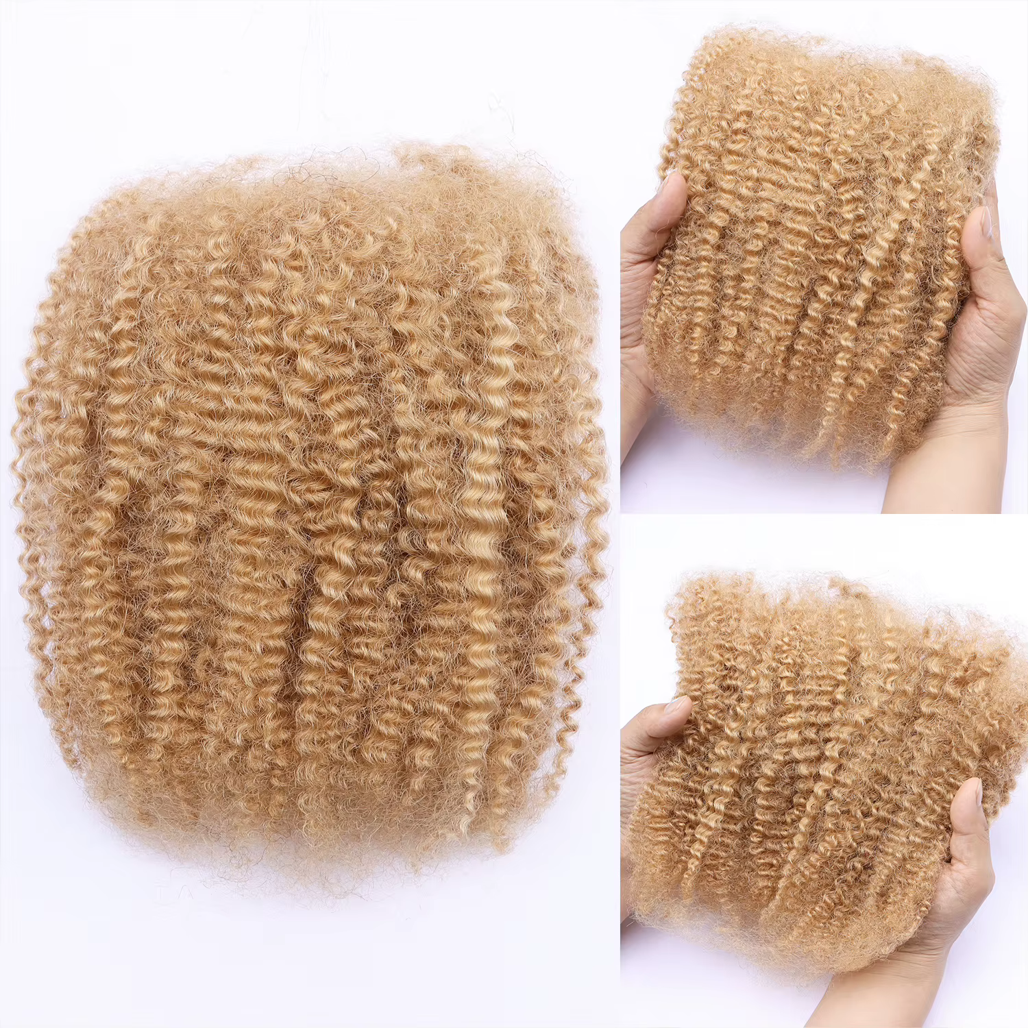 50g Cheveux Humains Afro Kinky en Vrac pour Extensions de Dreadlocks