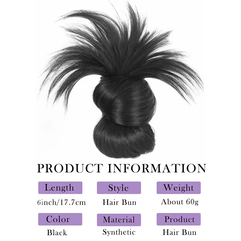 Perruque chignon bas à clipser