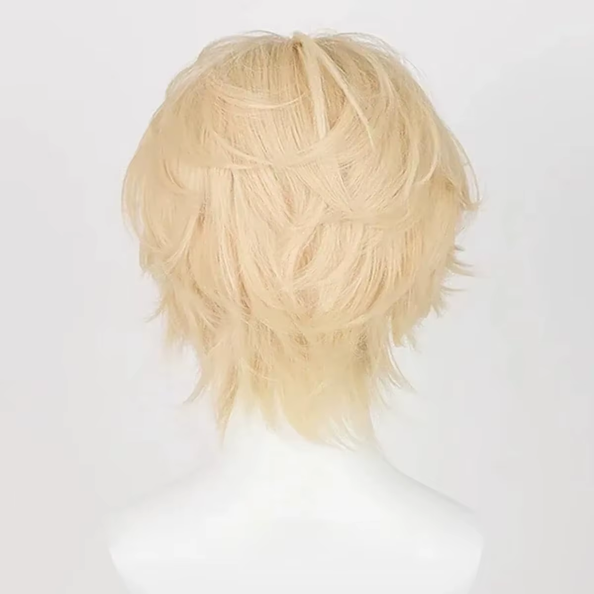 Perruque blonde courte unisexe pour Costumes de Cosplay