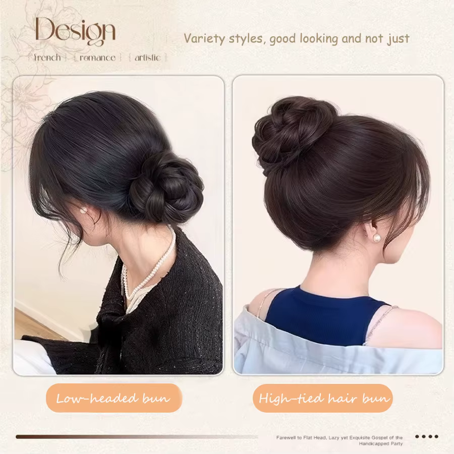 Chignon synthétique amélioré à pince