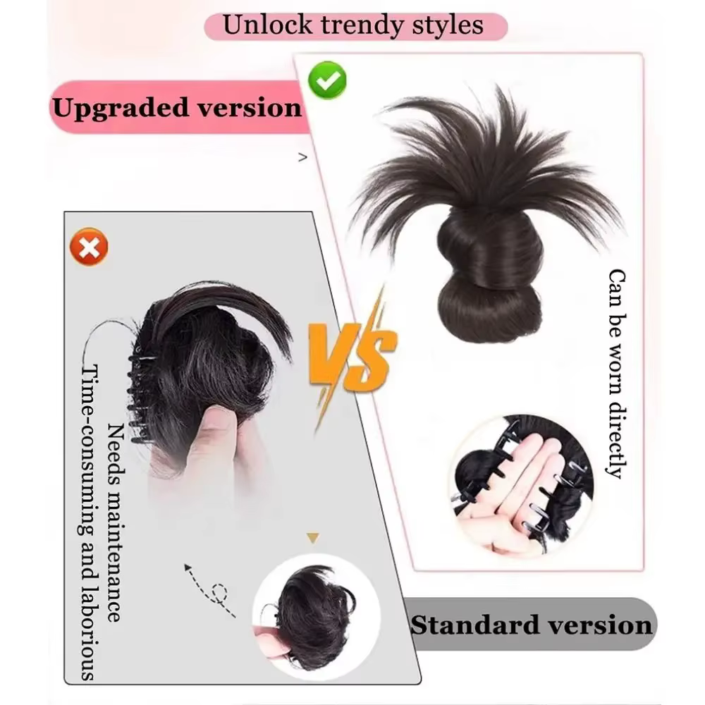 Pince à cheveux synthétique pour chignon bas