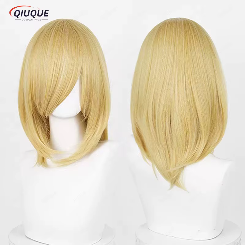 Perruque Anime Cosplay avec frange basique moyenne