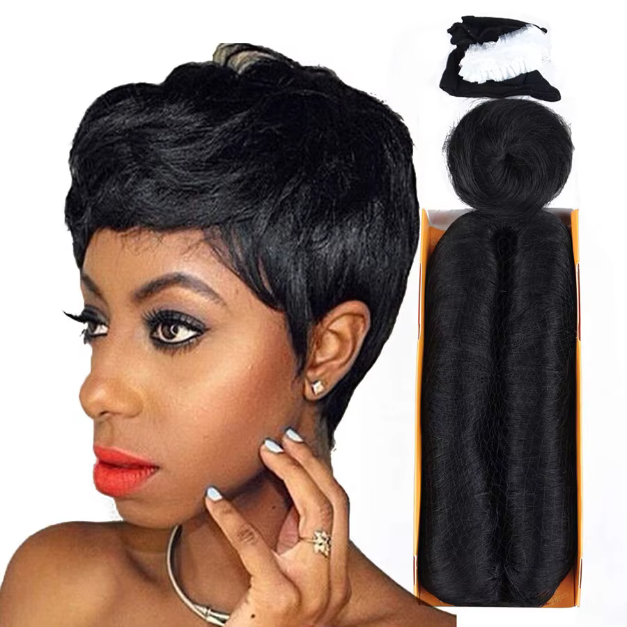 28 pièces paquets de tissage de cheveux humains avec fermeture 3/4/5 pouces extensions