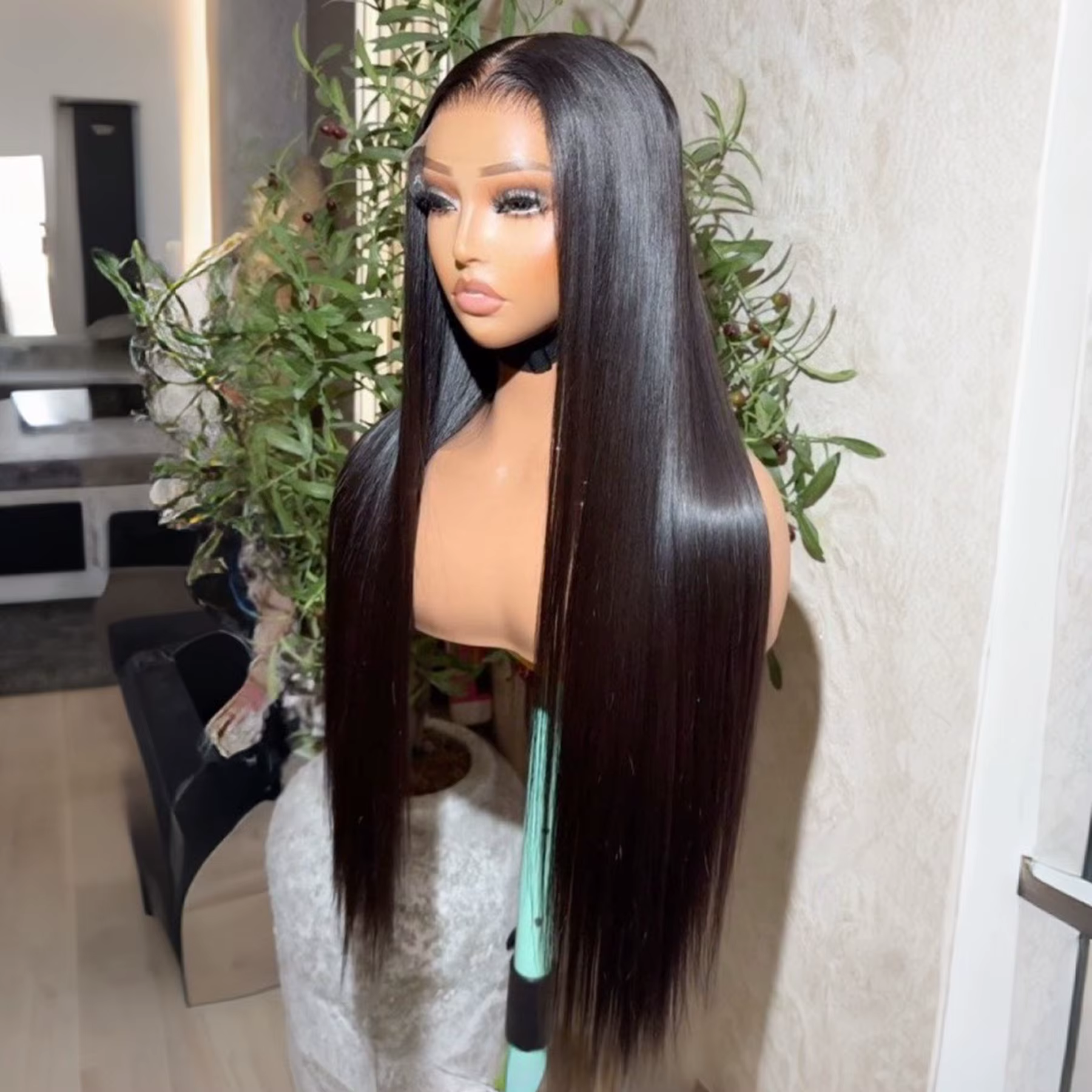 Perruque Lace Front Wig synthétique lisse et douce