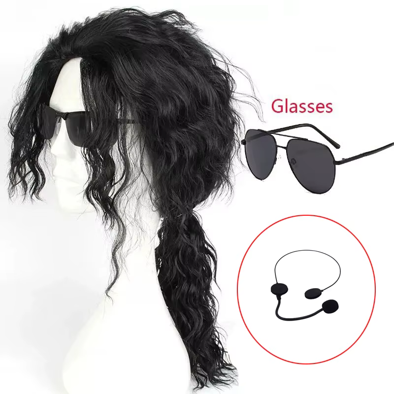 Perruque noire Michael Jackson Cosplay